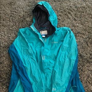 EUC Columbia Aqua Blue Hooded Jacket